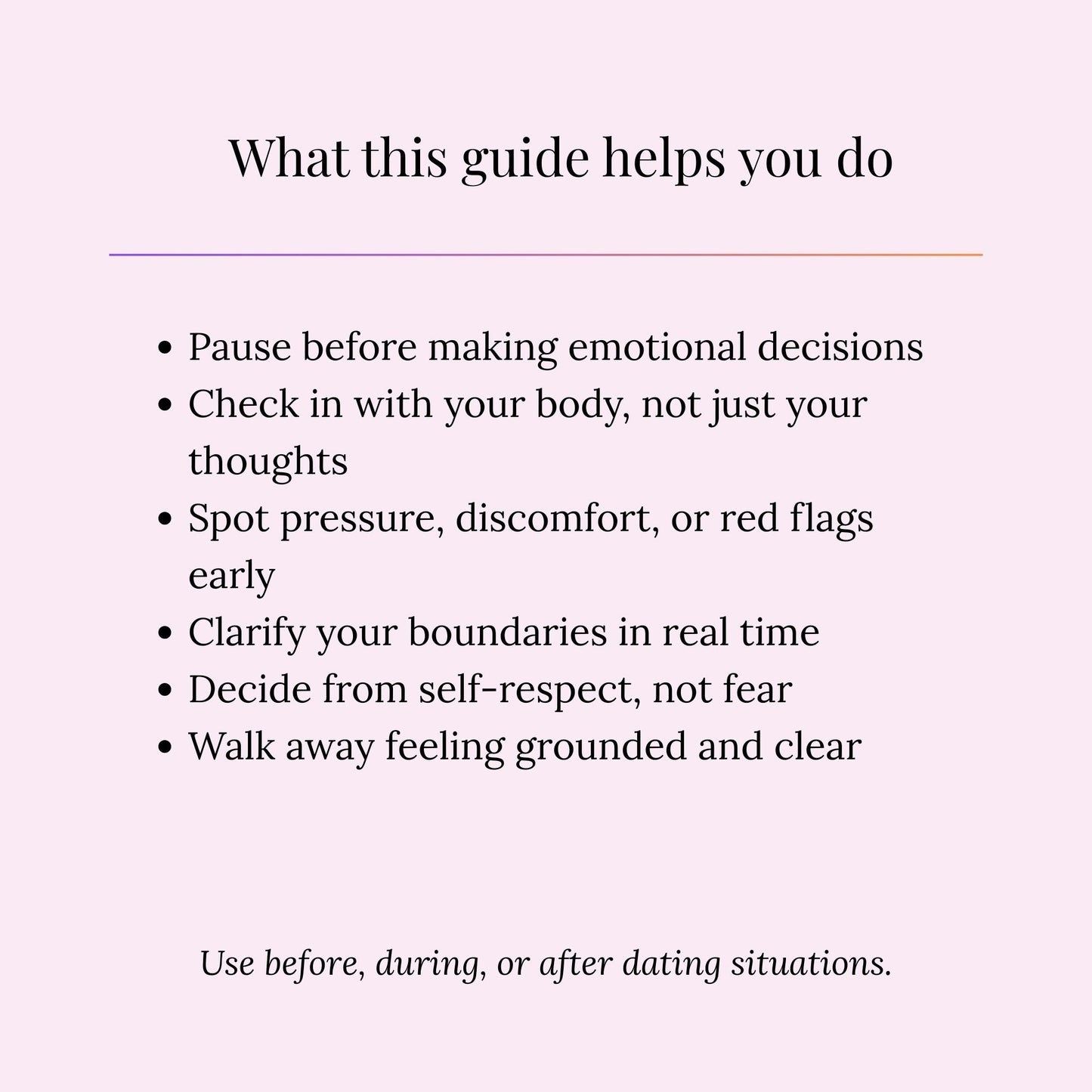 Dating & Discernment Checklist