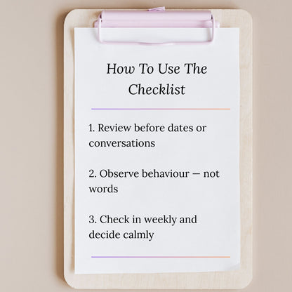 Self-Led Woman: Dating Safety Checklist