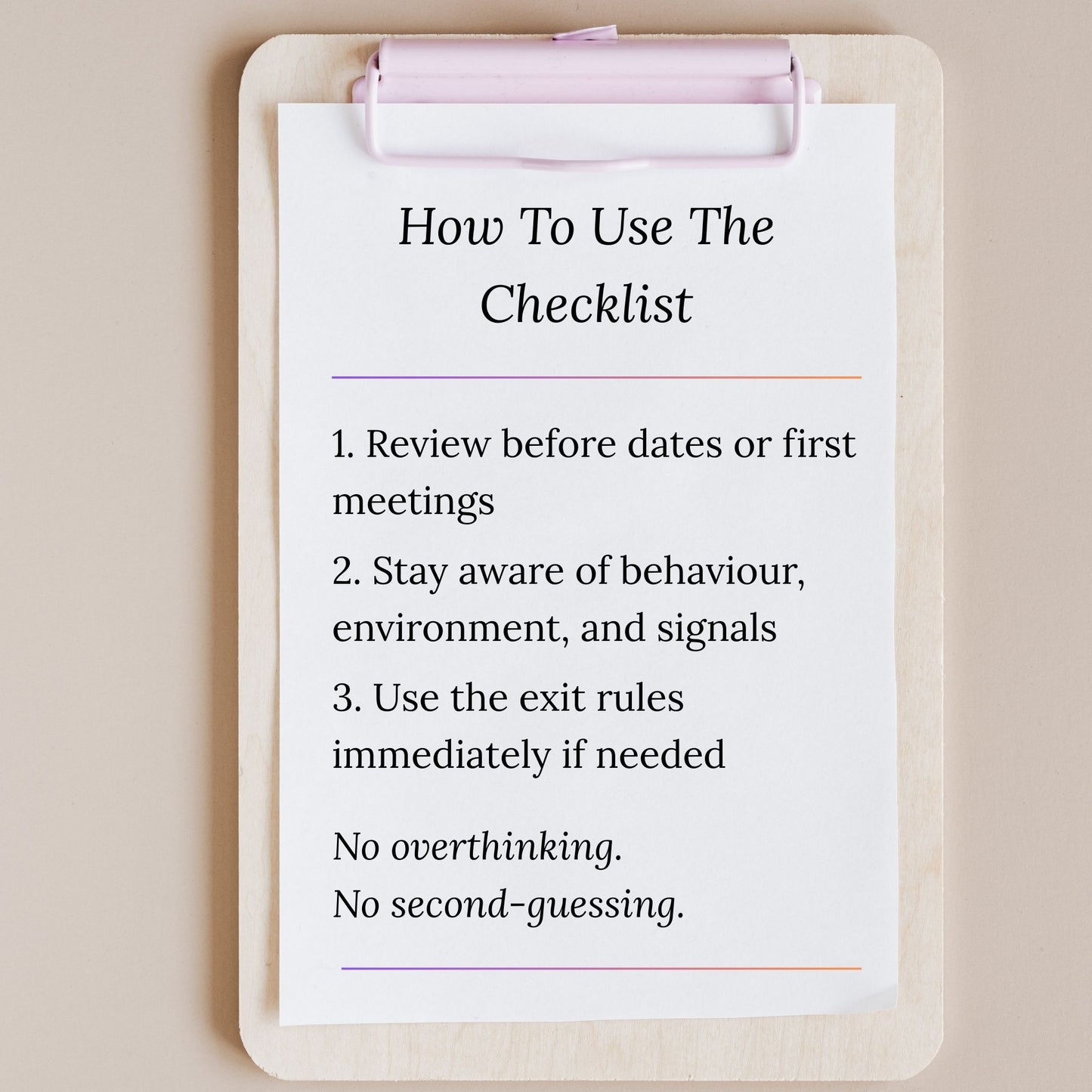 Dating & Discernment Checklist