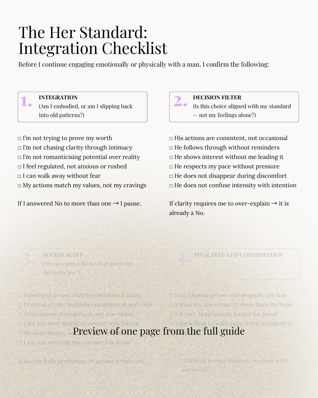 Dating & Discernment Checklist